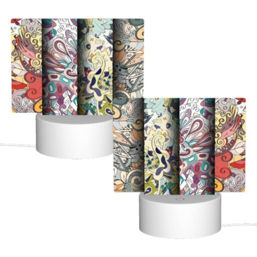 Rectangular Acrylic Night Light, Three Colorful Designs Are Displayed On A Wall. -Acrylic Night Light Shop 5eb8c5845c59c913ee1567e2f7cae556be3fdbdb