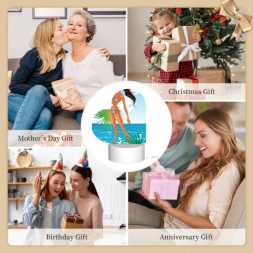 Love Acrylic Night Light, A Woman In A Bikini Is Standing On A Beach. -Acrylic Night Light Shop 5ee8d63ef57af2eb9a7ae7ea52e38e7a6a71dd04