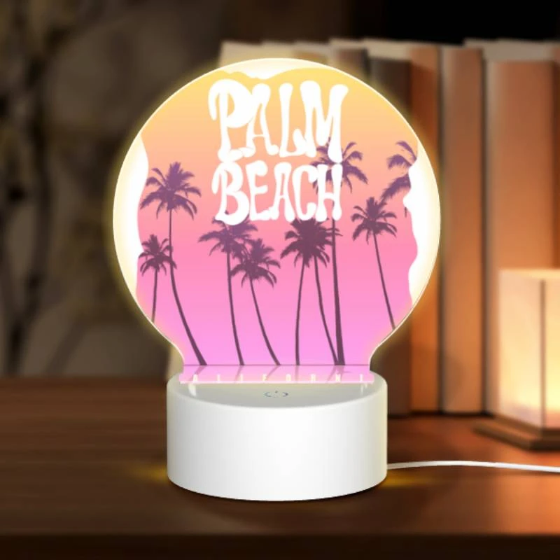 Round Acrylic Night Light, A colorful poster of a beach in California. Round Acrylic Night Light, A Colorful Poster Of A Beach In California. -Acrylic Night Light Shop 5f85447514a3835f3b461c078013d28a4c7b23f7
