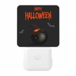 Night Light, A Black And White Image Of A Bomb With A Witch's Hat On It. -Acrylic Night Light Shop 5fc1e62396276e5dd2dc812cc7c088cb8c4b00f8