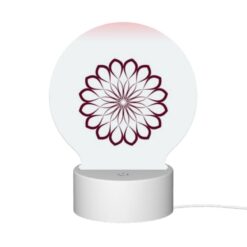 Round Acrylic Night Light, A Purple Flower With A White Center. -Acrylic Night Light Shop 5fe4df37736075acd68da52f7b38e0f250344bab
