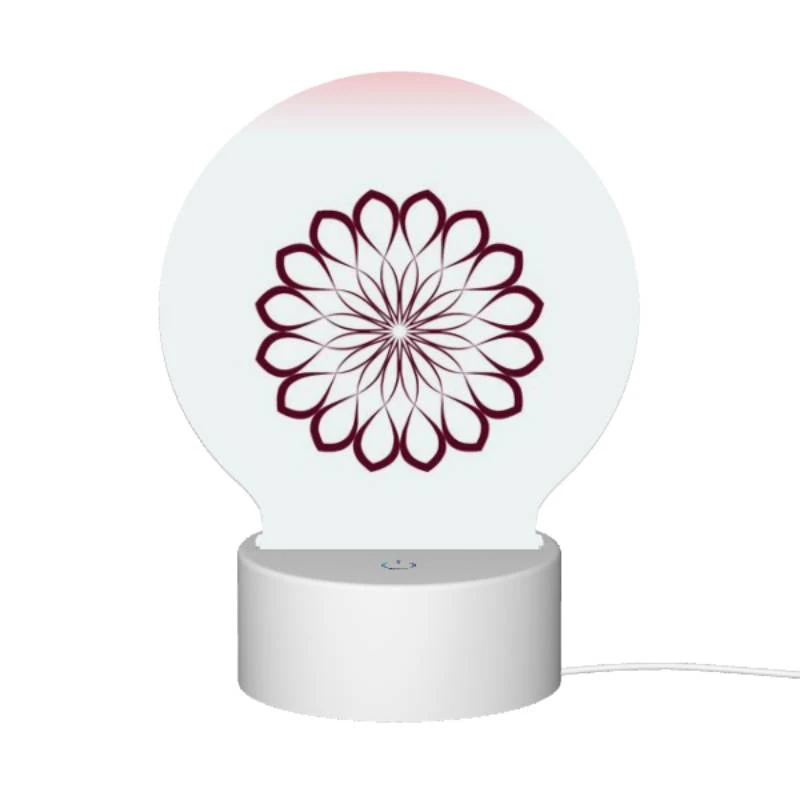 Round Acrylic Night Light, A purple flower with a white center. Round Acrylic Night Light, A Purple Flower With A White Center. -Acrylic Night Light Shop 5fe4df37736075acd68da52f7b38e0f250344bab