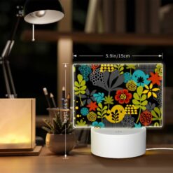 Rectangular Acrylic Night Light, A Colorful Flower Pattern With Yellow -Acrylic Night Light Shop 5feefecd175eb725eaefd66d0952add8835e6bae