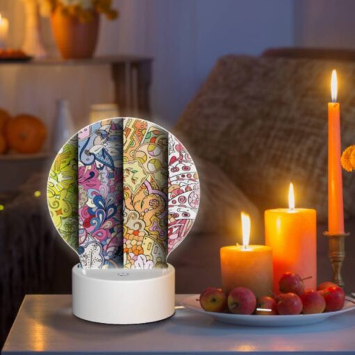 Round Acrylic Night Light, Three Colorful Designs Are Displayed On A Wall. -Acrylic Night Light Shop 600f761c7c9711eb6f4244c7bf823c2d0bc0e308