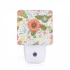 Night Light, A Colorful Floral Pattern With Birds And Flowers.