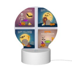 Round Acrylic Night Light, A Collection Of Four Different Halloween Posters. -Acrylic Night Light Shop 60584df3c8fccfcb8789333a77d7228f909a0f4e