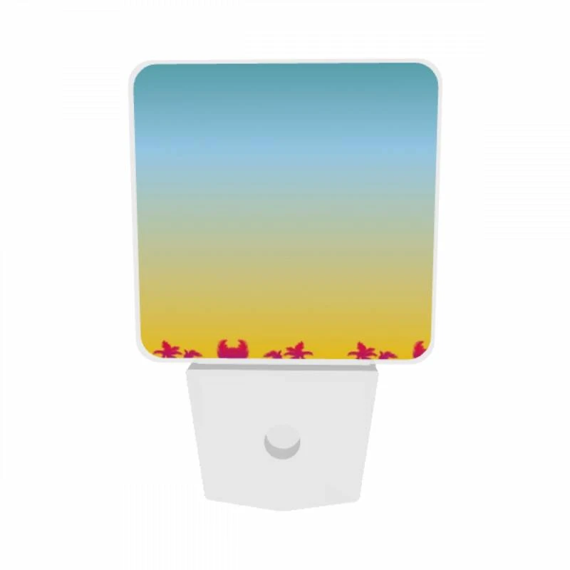 Night Light Set of 2, A colorful sunset with palm trees and a blue sky. Night Light Set Of 2, A Colorful Sunset With Palm Trees And A Blue Sky. -Acrylic Night Light Shop 60fa0ec4bd58800fe6edc0734513262dbc102577