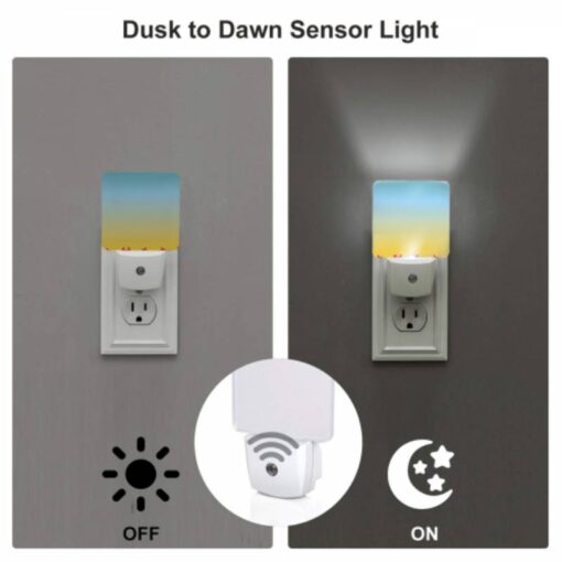 Night Light Set Of 2, A Colorful Sunset With Palm Trees And A Blue Sky. -Acrylic Night Light Shop 6105839d21b7fff37b05848be501212974ad0ba4