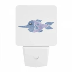 Night Light, A Blue And Purple Fish With A Long Nose And A Blue Eye. -Acrylic Night Light Shop 61317b5041ec0278508f10e5c4938acf9a3d3cee