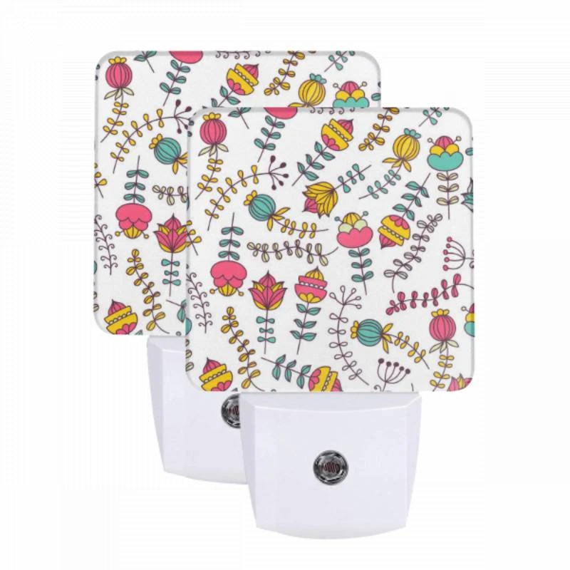 Night Light Set of 2, A colorful floral pattern with pink Night Light Set Of 2, A Colorful Floral Pattern With Pink -Acrylic Night Light Shop 616804416ea5817c50b3d563128419e0244ef431