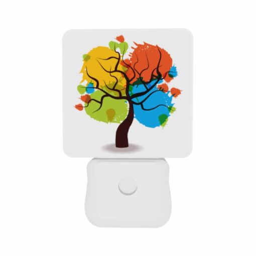 Night Light Set Of 2, A Tree With Four Different Colored Leaves. -Acrylic Night Light Shop 6170a8fbcc2e8ae097554e411ff836c07d7c4733