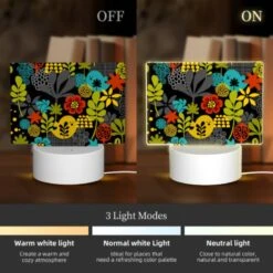Rectangular Acrylic Night Light, A Colorful Flower Pattern With Yellow 2 Rectangular Acrylic Night Light, A Colorful Flower Pattern With Yellow -Acrylic Night Light Shop 61722d41dc057a24a7a4e4c588fd52113e8d83ea