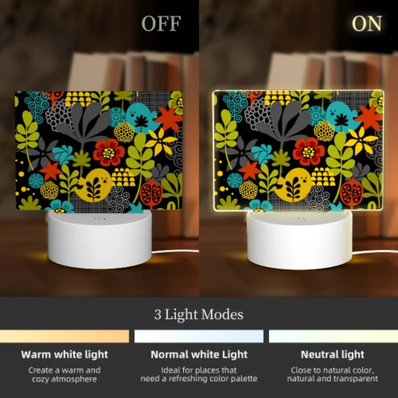 Rectangular Acrylic Night Light, A colorful flower pattern with yellow Rectangular Acrylic Night Light, A Colorful Flower Pattern With Yellow -Acrylic Night Light Shop 61722d41dc057a24a7a4e4c588fd52113e8d83ea