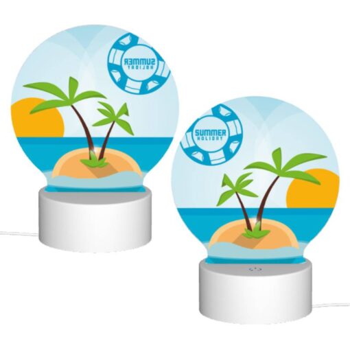 Round Acrylic Night Light, A Palm Tree Is Growing On A Small Island In The Middle Of The Ocean. -Acrylic Night Light Shop 61b0033090f3dda2dff9c604fcdeb2eb2bbf2a9b