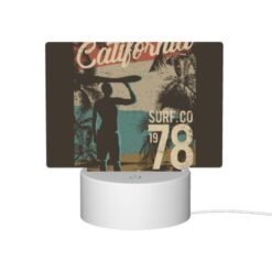 Rectangular Acrylic Night Light, A Man Is Holding A Surfboard Over His Head. -Acrylic Night Light Shop 620a7e7ab88ada36253feb0f863b1ed41ec674d0