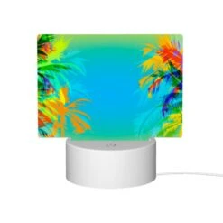 Rectangular Acrylic Night Light, Two Palm Trees Are On A Blue Background. -Acrylic Night Light Shop 62149f5c07d8601ae29947bdec792d9ea43348a0