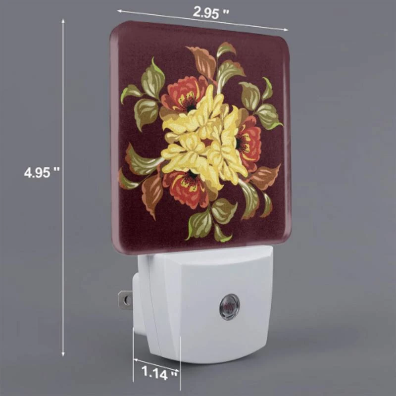 Night Light Set of 2, A colorful flower design with yellow Night Light Set Of 2, A Colorful Flower Design With Yellow -Acrylic Night Light Shop 624bdbf2edd5c61f91140d889b4f193e776bcc00