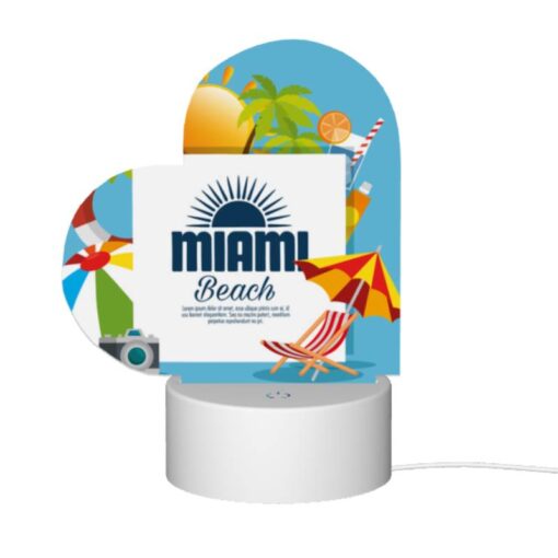 Love Acrylic Night Light, A Colorful Beach Sign With A Sun And Palm Trees. -Acrylic Night Light Shop 6329863761bdacdf90f1b21116627c07e14943ac