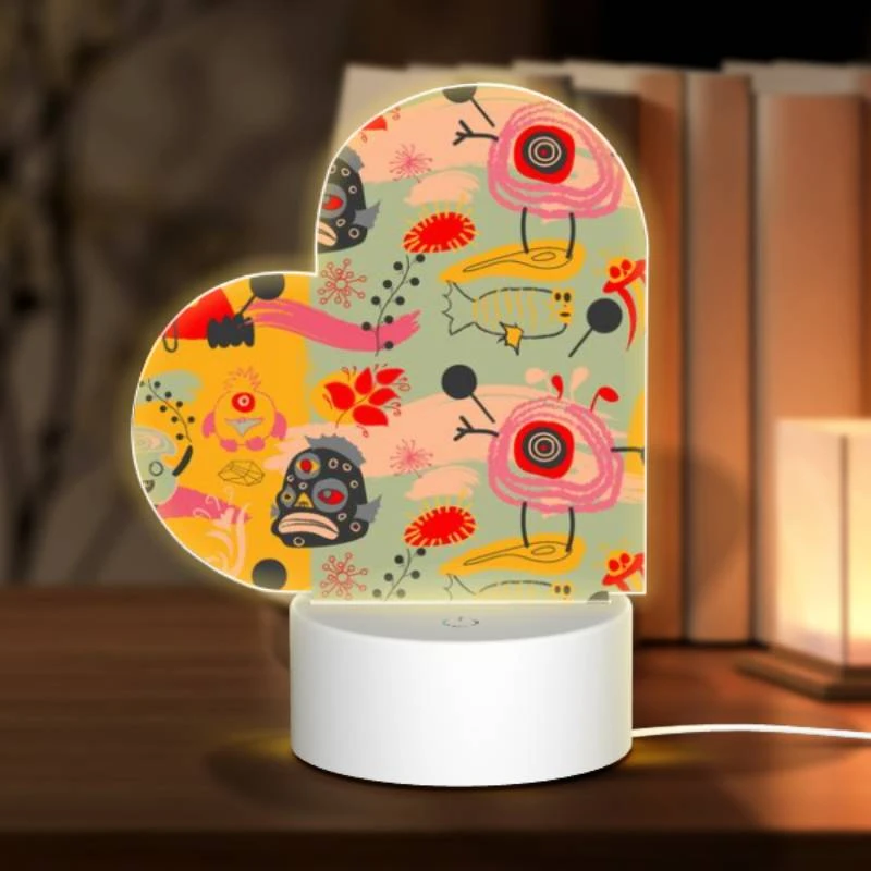Love Acrylic Night Light, A colorful and whimsical pattern featuring a variety of animals and objects. Love Acrylic Night Light, A Colorful And Whimsical Pattern Featuring A Variety Of Animals And Objects. -Acrylic Night Light Shop 6344f9b063c01952e8db150e97a3100078253150