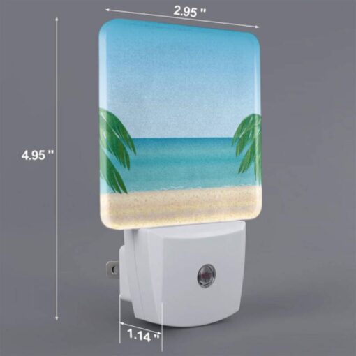 Night Light Set Of 2, Two Palm Trees Are On The Beach -Acrylic Night Light Shop 63a203c7af80710bbbfe153797dae4acd26cda12
