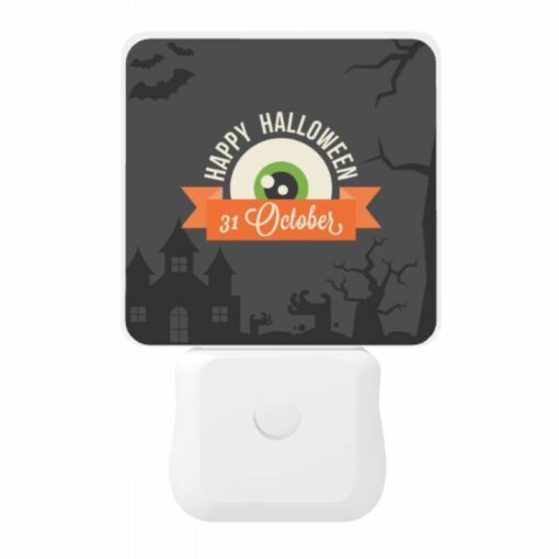 Night Light, A Halloween Poster With A Green Eye And The Date 31 October. -Acrylic Night Light Shop 64586e75db3085f013e927abcd37003f4e877090