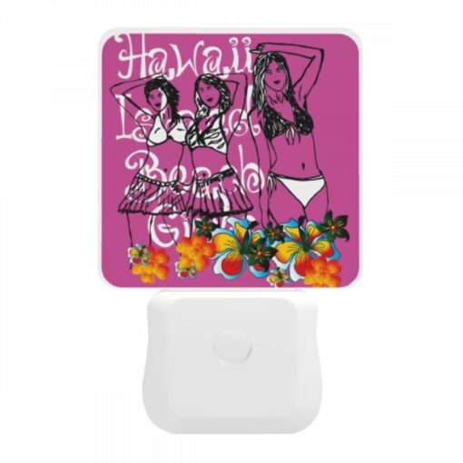 Night Light, Three Women In Bikinis Are Standing On A Pink Background. -Acrylic Night Light Shop 6458ef504e6c17c9384f34f254def506b2336e04