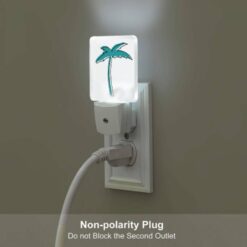 Night Light, A Blue And White Palm Tree On A White Background. -Acrylic Night Light Shop 64598772b6ed29ea47e9b3a7efbf174fabc526e4