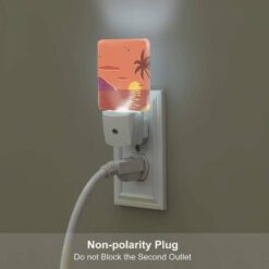 Night Light Set Of 2, A Sunset With A Palm Tree And Birds In The Sky. -Acrylic Night Light Shop 64643daf9652f20a3bd2cd44d35c591ebb69b912