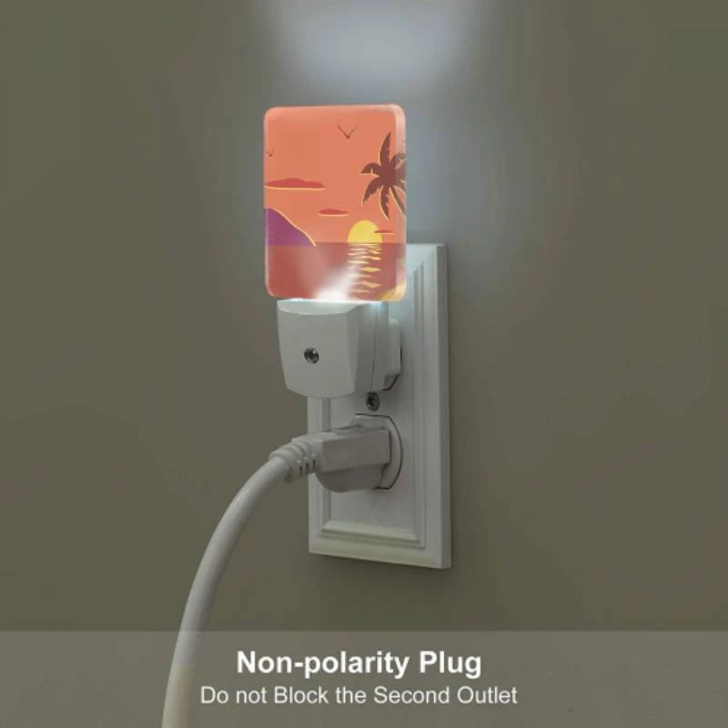 Night Light Set of 2, A sunset with a palm tree and birds in the sky. Night Light Set Of 2, A Sunset With A Palm Tree And Birds In The Sky. -Acrylic Night Light Shop 64643daf9652f20a3bd2cd44d35c591ebb69b912