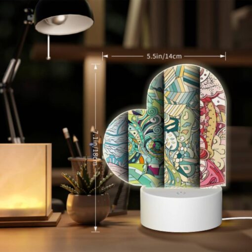 Love Acrylic Night Light, Three Colorful Paintings Are Displayed Side By Side. -Acrylic Night Light Shop 64bc39e7a928811fe8aa6626a71fde91082db046