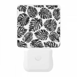 Night Light, A Pattern Of Black And White Leaves. -Acrylic Night Light Shop 65301217d314bb40779e0f48e7db629fe9c18296