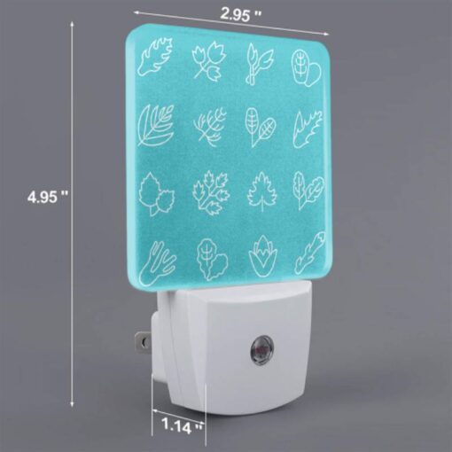 Night Light Set Of 2, A Collection Of Leaves And Flowers In Black And White. -Acrylic Night Light Shop 654e306400c7d5f8eb894439ce4abd3543fc15a2