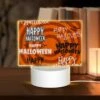 Rectangular Acrylic Night Light, A Collection Of Halloween Words On A Spiral.