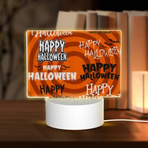 Rectangular Acrylic Night Light, A Collection Of Halloween Words On A Spiral. -Acrylic Night Light Shop 658c8ff585e6f613dd440d7440b3d50c23e013a9