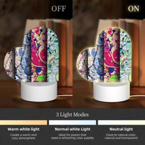 Love Acrylic Night Light, Four Different Colored Paintings Of Flowers. -Acrylic Night Light Shop 65d7b868b5b4eead7b19713d6ebdd61bea749168