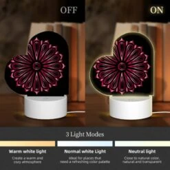 Love Acrylic Night Light, A Pink And Purple Flower With A Black Background. -Acrylic Night Light Shop 661b424a76ca6a1f71a470deb0e46525b7da1bf1