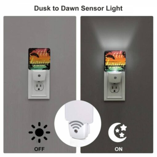Night Light Set Of 2, A Colorful Sunset Over The Ocean With The Word California Written In The Sky. -Acrylic Night Light Shop 663527a3b8751b7d6febfdc4d8a6e437a4f2056a