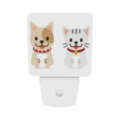 Night Light Set Of 2, Two Cute Cat Cartoons Holding A Cup. -Acrylic Night Light Shop 6645d9dc12b2c86e3b5159000226bb40f9e82966