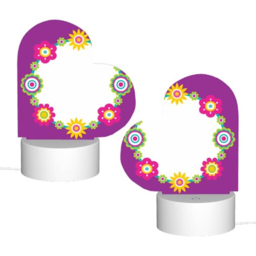 Love Acrylic Night Light, A Purple Background With A Yellow Sunflower Design. -Acrylic Night Light Shop 6691adaf06d19b0305cc042c7dd1a9ac841b12ab