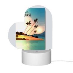 Love Acrylic Night Light, A Colorful Poster Of A Tropical Island With Palm Trees And A Sunset. -Acrylic Night Light Shop 66a24a619e63a035ebd82528610c20308844a76d