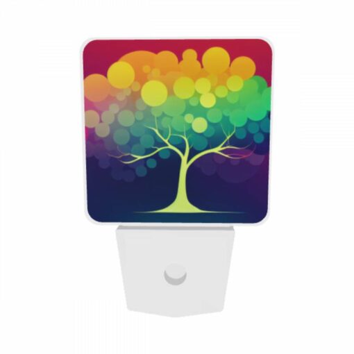 Night Light Set Of 2, A Colorful Tree With A Yellow -Acrylic Night Light Shop 66b0109ca7b7139b18286de9df85a45af380807f