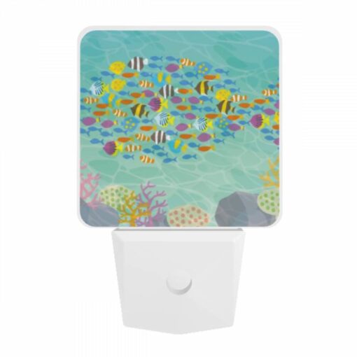 Night Light, A Colorful Fish Swims In A Sea Of Other Fish. -Acrylic Night Light Shop 66eb41a8090f9b8d1ea120722e032050abca1f07
