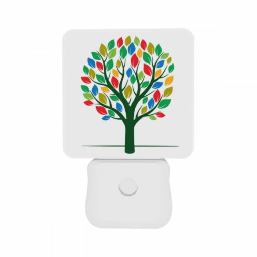 Night Light Set Of 2, A Colorful Tree With Leaves In Different Colors. -Acrylic Night Light Shop 66f7740afb48771c44ff2264a6c5e91469c8e65f
