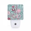 Night Light, A Colorful Floral Pattern With Pink