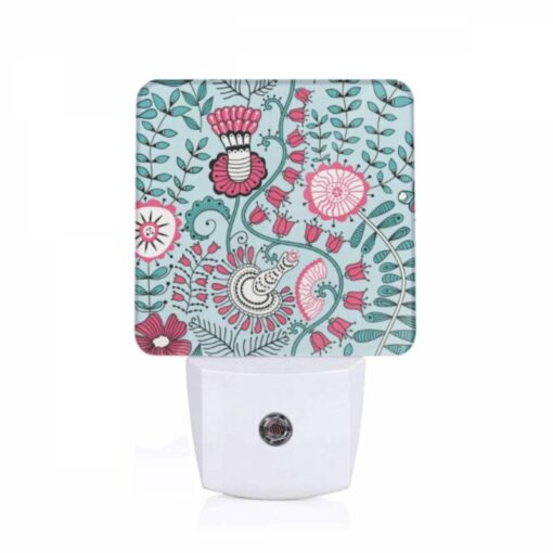 Night Light, A Colorful Floral Pattern With Pink -Acrylic Night Light Shop 6757b9f072a0cf6391901b315a23d3a7c3c3f1d1