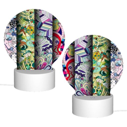 Round Acrylic Night Light, Four Colorful Designs Are Displayed In A Row. -Acrylic Night Light Shop 679433a817f83a2af2f6f5ea2d6ab47315fb052a