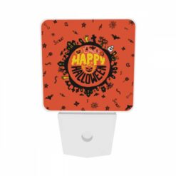 Night Light Set Of 2, A Round Orange Sign With A Happy Halloween Message. -Acrylic Night Light Shop 67f73c60e9f4459b0b343d5b77cc2a501534b5b2
