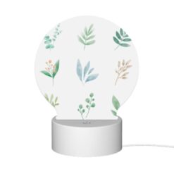 Round Acrylic Night Light, Six Different Types Of Plants Are Shown In A Row. -Acrylic Night Light Shop 680ee588b5cd7371f88998c64b661234e5b6a346