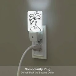 Night Light Set Of 2, A Black And White Drawing Of A Palm Tree. 4 Night Light Set Of 2, A Black And White Drawing Of A Palm Tree. -Acrylic Night Light Shop 68a53d6496d9ba1a116f6b585ac1855475758514