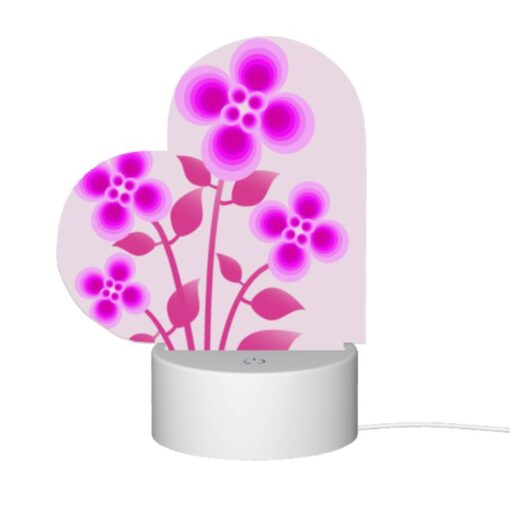 Love Acrylic Night Light, A Bouquet Of Pink Flowers With Purple Petals. -Acrylic Night Light Shop 68b893a9e248a20b6f9f86a3aea5882b0623b55c